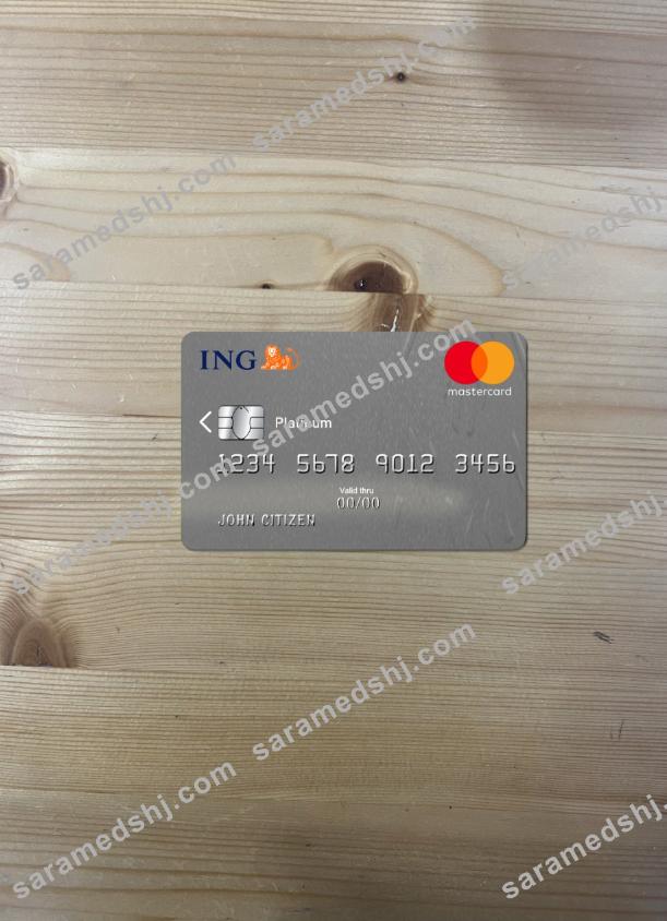 Netherlands ING bank mastercard platinum photolook front